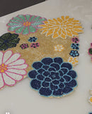 Blue Daisy Bead Premium Table placement - 12 X 10 inch (set of 2)