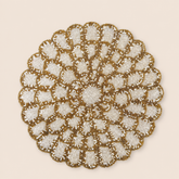 Golden Bloom Flower Table Placement (Set of 2)- 12 Inch