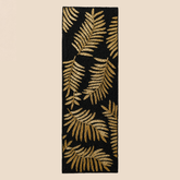 Black & Golden leaf Beaded Table Runner - 13 X 36 Inch