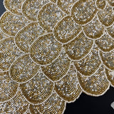 Golden Beige Beads Table Runner - 13 X 36 Inch