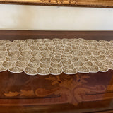 Golden Beige Beads Table Runner - 13 X 36 Inch