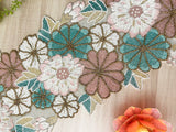 Pastel Floral Premium Bead Table Runner - 13 X 36 Inch