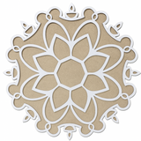 Diya Round Wooden Rangoli Stencil - 16 Inch