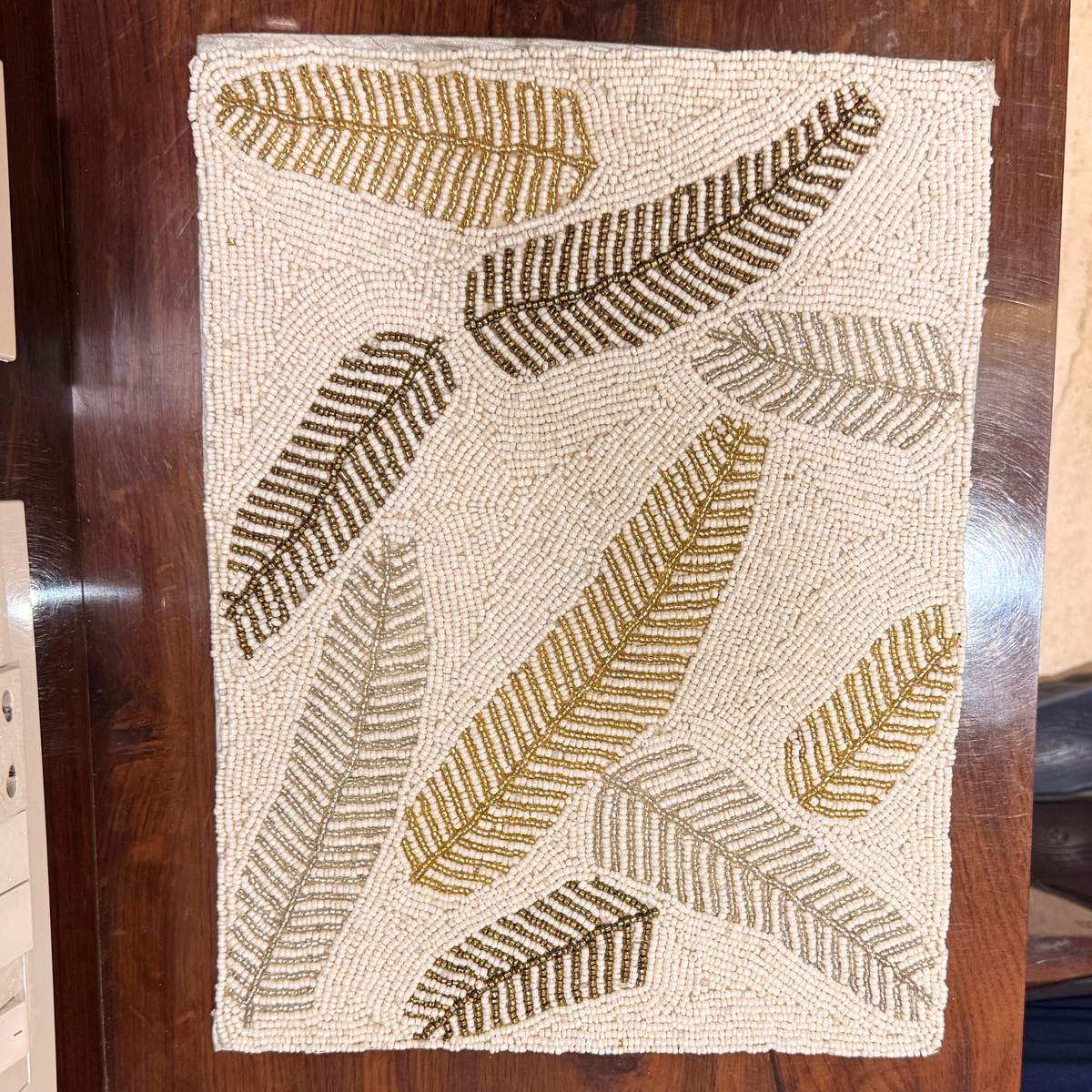 White Pearl Beads Table Placement (Set of 2)- 12 Inch