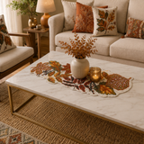 Luxury Maple Leaves  Beaded Table Runner - 13 X 36 Inch