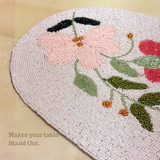 Luxury Baby Pink Bella Beaded Table Runner - 13 X 36 Inch