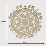 Diya Round Wooden Rangoli Stencil - 12 Inch