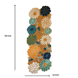 Blue Daisy Bead Premium Table Runner - 13 X 36 Inch