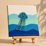 ✨ Beach Please!- Wall & Table Mini Canvas & Stand  - 6 X 6 Inch #SummerEdit