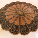 Copper Gold Flower Table Placement (Set of 2)- 12 Inch