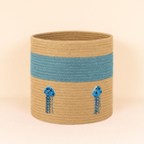 Jelly Fish Dual Tone Jute Basket - 10 X 10 Inch
