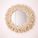Mirror-Mirror on the Wall - 100% Handmade Macrame Wall Hanging - 16"