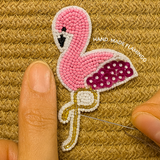 Pink Tricolor Flamingo Jute Basket - 10 X 10 Inch