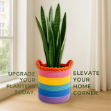 Multicolor Cotton Thread Basket - 10 X 10 Inch