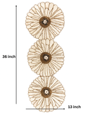 White Daisy luxe Beads Table Runner - 13 X 36 Inch