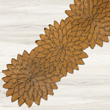 Copper Gold Aster Beads Table Runner - 13 X 36 Inch