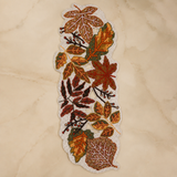 Luxury Maple Leaves  Beaded Table Runner - 13 X 36 Inch