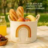 Rainbow Cotton Thread Basket 10" - Orange & Yellow