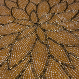 Copper Gold Aster Beads Table Runner - 13 X 36 Inch