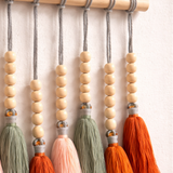 Beads & Tassels 100% Handmade Macramé Wall Hanging - 16" X 24"