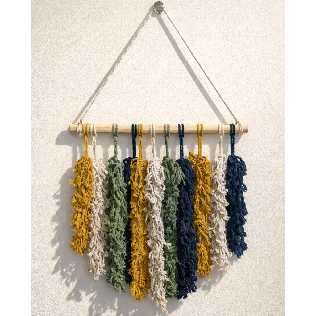 Messy Yet Classy 100% Handmade Macramé Wall Hanging - 16" X 30"