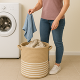 Jute Rope Laundry Basket - 14 X 18 Inch
