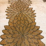 Copper Gold Aster Beads Table Runner - 13 X 36 Inch