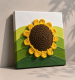 ✨ Sunflower Bloom!- Wall & Table Mini Canvas & Stand  - 6 X 6 Inch #SummerEdit