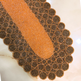 Copper Loop Golden Table Runner - 13 X 36 Inch