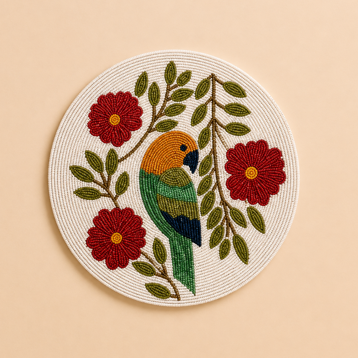 Two Parrot Premium Table Placement (Set of 2)- 12 Inch