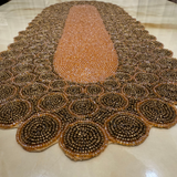 Copper Loop Golden Table Runner - 13 X 36 Inch