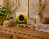 ✨ Sunflower Bloom!- Wall & Table Mini Canvas & Stand  - 6 X 6 Inch #SummerEdit