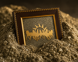Seven Running Horses Pyrite Dust Frame (Charged by Professionals)  - 7 X 7 Inch