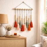 Beads & Tassels 100% Handmade Macramé Wall Hanging - 16" X 24"