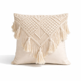 Jaal & Tassle Handwoven Macrame Cushion Cover - 16 X 16 inch