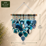 The Blue Beach Day 100% Handmade Macramé Wall Hanging - 20" X 30"