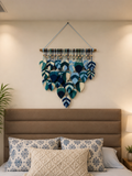 The Blue Beach Day 100% Handmade Macramé Wall Hanging - 20" X 30"