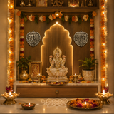 ✨ Luxury Metal Silver Antique Shubh Labh for Diwali - Set of 2