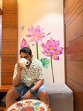 DIY Self Adhesive Lotus Plant Wall Sticker –Bright, Elegant & Easy Wall Art