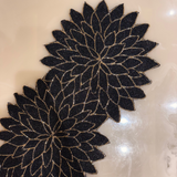 Black Gold Aster Beads Table Runner - 13 X 36 Inch