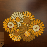 Sunflower Beads Table Placement (Set of 2)- 14 X 10 Inch