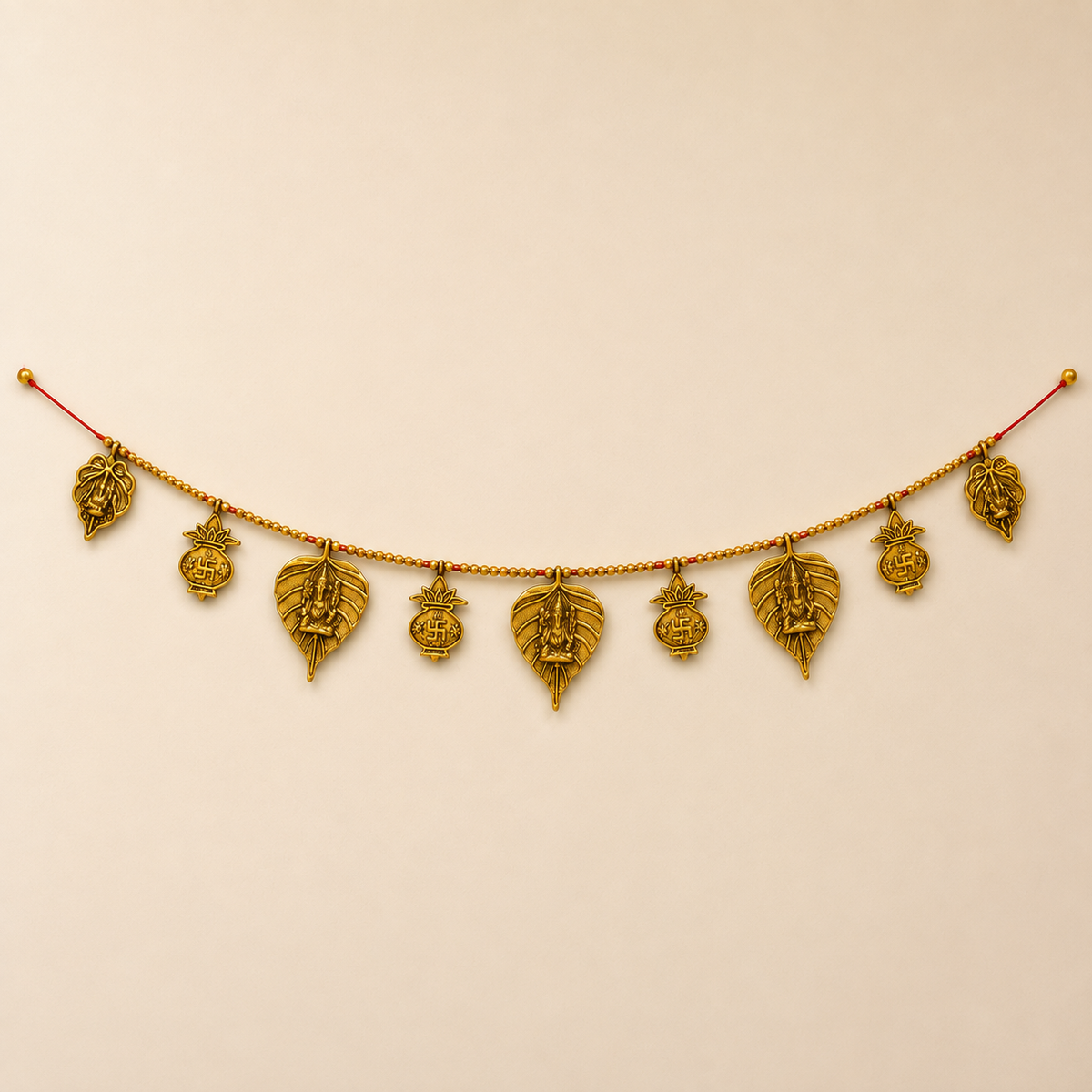 ✨ Luxury Metal Brass Toran / Bandhanwar for Diwali (Gold Polish) ✨🪔- 4FT