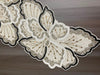 White Butterfly Bead Table Runner - 13 X 36 Inch