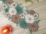 Pastel Floral Premium Bead Table Runner - 13 X 36 Inch